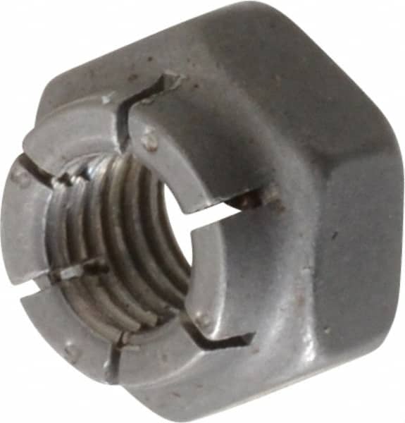Flex-Loc - 1/4-28 UNJF Grade 2 Hex Lock Nut with Expanding Flex Top - Uncoated, Meets Military Specifications - Exact Tooling