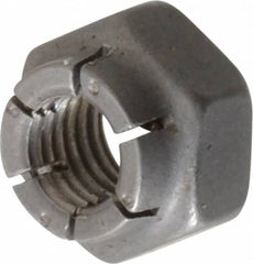Flex-Loc - 1/4-28 UNJF Grade 2 Hex Lock Nut with Expanding Flex Top - Uncoated, Meets Military Specifications - Exact Tooling