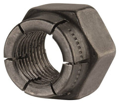 Flex-Loc - 3/8-24 UNJF Grade 2 Hex Lock Nut with Expanding Flex Top - Uncoated, Meets Military Specifications - Exact Tooling