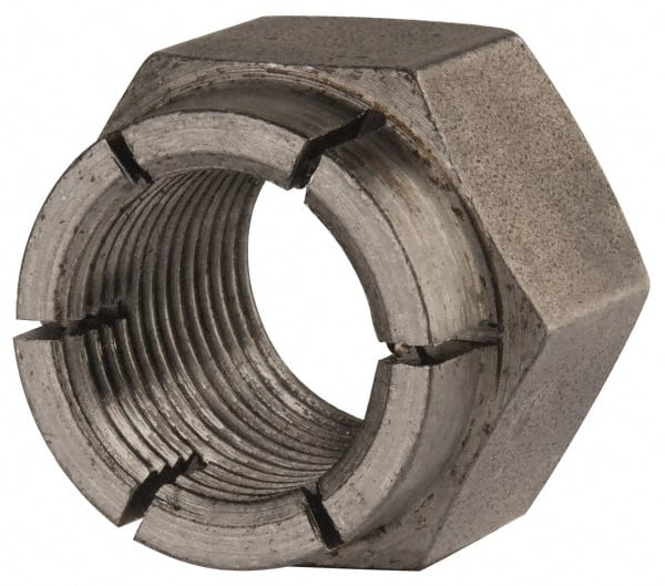 Flex-Loc - 3/4-16 UNJF Grade 2 Hex Lock Nut with Expanding Flex Top - Uncoated, Meets Military Specifications - Exact Tooling