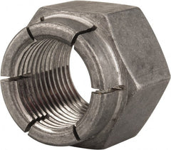 Flex-Loc - 7/8-14 UNF Grade 2 Hex Lock Nut with Expanding Flex Top - 1-1/4" Width Across Flats, 1" High, Uncoated - Exact Tooling
