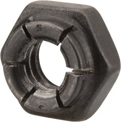 Flex-Loc - 1/4-20 UNC Grade 2 Hex Lock Nut with Expanding Flex Top - 7/32" High, Uncoated, Meets Military Specifications - Exact Tooling