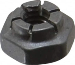 Flex-Loc - #8-32 UNJC Grade 2 Hex Lock Nut with Expanding Flex Top - 3/16" High, Uncoated, Meets Military Specifications - Exact Tooling
