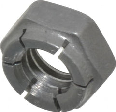 Flex-Loc - 3/8-16 UNC Grade 2 Hex Lock Nut with Expanding Flex Top - 9/32" High, Uncoated, Meets Military Specifications - Exact Tooling