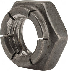 Flex-Loc - 1/2-13 UNC Grade 2 Hex Lock Nut with Expanding Flex Top - 21/64" High, Uncoated, Meets Military Specifications - Exact Tooling