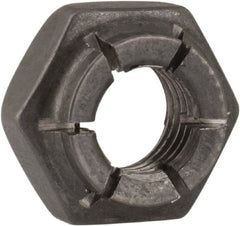 Flex-Loc - 1/4-28 UNJF Grade 2 Hex Lock Nut with Expanding Flex Top - 7/32" High, Uncoated, Meets Military Specifications - Exact Tooling