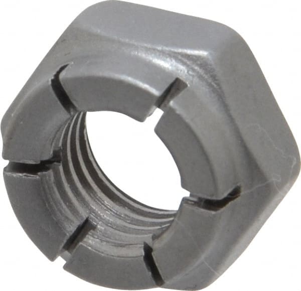 Flex-Loc - 5/16-24 UNF Grade 2 Hex Lock Nut with Expanding Flex Top - 1/2" Width Across Flats, 17/64" High, Uncoated - Exact Tooling