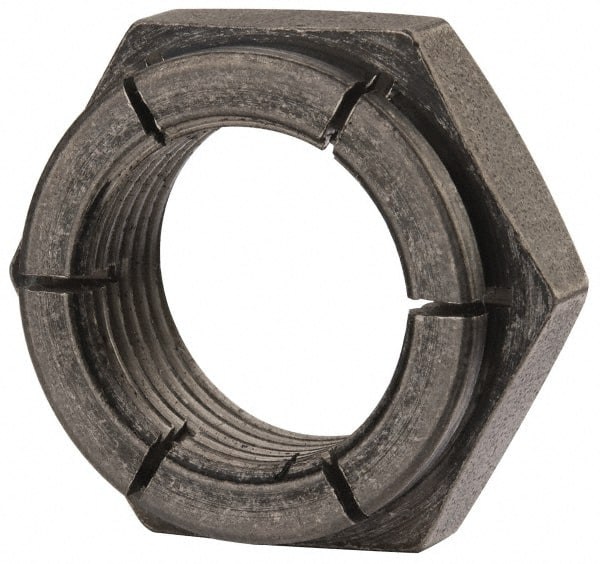 Flex-Loc - 7/8-14 UNJF Grade 2 Hex Lock Nut with Expanding Flex Top - Uncoated, Meets Military Specifications - Exact Tooling