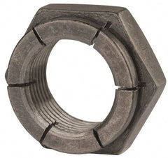 Flex-Loc - 1-14 UNJS Grade 2 Hex Lock Nut with Expanding Flex Top - 1-7/16" Width Across Flats, Uncoated, Meets Military Specifications - Exact Tooling