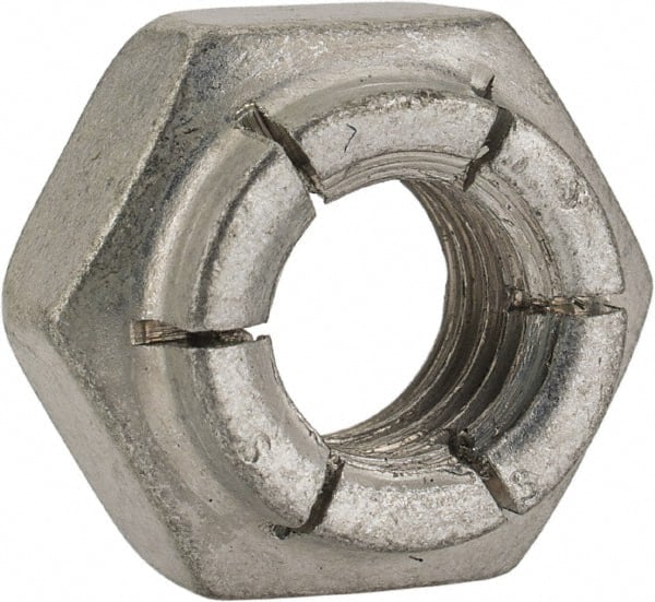 Flex-Loc - 3/8-16 UNC Grade 2 Heavy Hex Lock Nut with Expanding Flex Top - Cadmium-Plated Finish, Meets Military Specifications - Exact Tooling