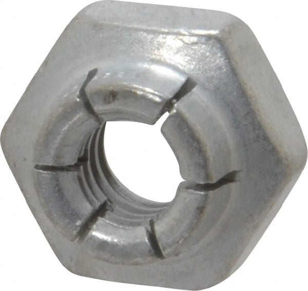 Flex-Loc - 1/4-20 UNC Grade 2 Heavy Hex Lock Nut with Expanding Flex Top - Cadmium-Plated Finish, Meets Military Specifications - Exact Tooling