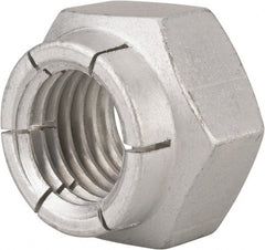 Flex-Loc - 1-8 UNC Grade 2 Heavy Hex Lock Nut with Expanding Flex Top - Cadmium-Plated Finish, Meets Military Specifications - Exact Tooling
