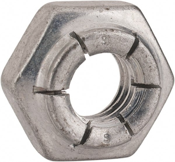 Flex-Loc - 5/16-18 UNC Grade 2 Heavy Hex Lock Nut with Expanding Flex Top - 17/64" High, Cadmium-Plated Finish, Meets Military Specifications - Exact Tooling