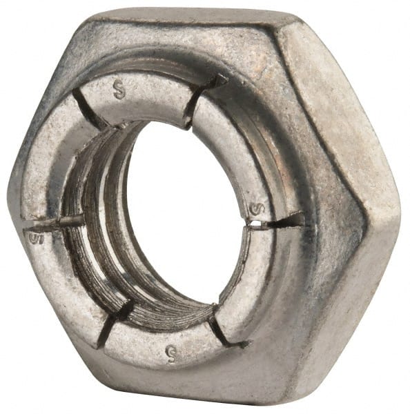 Flex-Loc - 1/2-13 UNC Grade 2 Heavy Hex Lock Nut with Expanding Flex Top - 21/64" High, Cadmium-Plated Finish, Meets Military Specifications - Exact Tooling