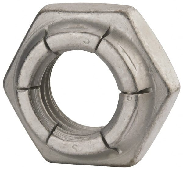 Flex-Loc - 5/8-11 UNC Grade 2 Heavy Hex Lock Nut with Expanding Flex Top - Cadmium-Plated Finish, Meets Military Specifications - Exact Tooling