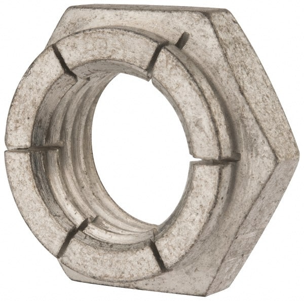 Flex-Loc - 1-8 UNC Grade 2 Heavy Hex Lock Nut with Expanding Flex Top - Cadmium-Plated Finish, Meets Military Specifications - Exact Tooling
