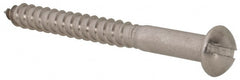 Value Collection - #10, 2" Length Under Head, Slotted Drive, Round Head Wood Screw - Stainless Steel, Grade 18-8 - Exact Tooling
