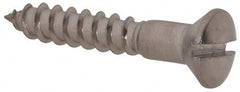 Value Collection - #8, 1" Length Under Head, Slotted Drive, Oval Head Wood Screw - Stainless Steel, Grade 18-8 - Exact Tooling