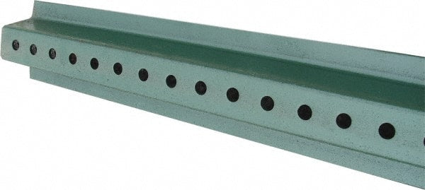 NMC - 4' High, Traffic Sign Post - Steel, 3/8" Hole Diam, Green - Exact Tooling