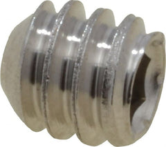 Value Collection - #10-24 UNC, 3/16" OAL, Cup Point Set Screw - Grade 316 Stainless Steel, 3/32" Key - Exact Tooling