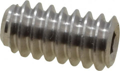 Value Collection - #10-24 UNC, 3/8" OAL, Cup Point Set Screw - Grade 316 Stainless Steel, 3/32" Key - Exact Tooling