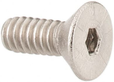 Value Collection - #2-56 UNC Hex Socket Drive, 82° Flat Screw - Grade 18-8 Stainless Steel, 1/4" OAL - Exact Tooling
