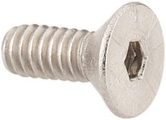 Value Collection - #2-56 UNC Hex Socket Drive, 82° Flat Screw - Grade 18-8 Stainless Steel, 1/4" OAL - Exact Tooling