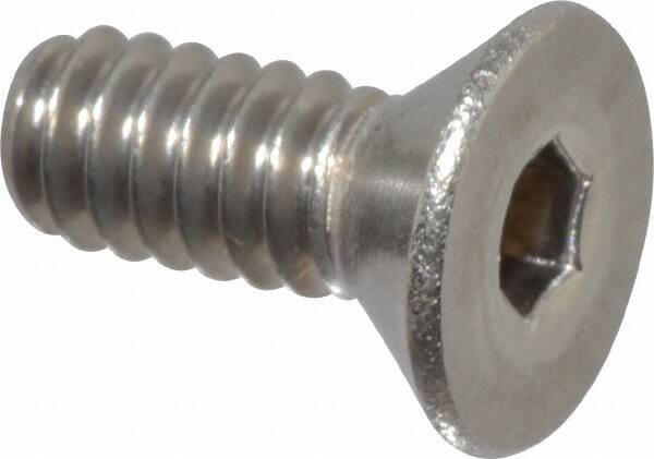 Value Collection - #10-24 UNC Hex Socket Drive, 82° Flat Screw - Grade 18-8 Stainless Steel, 1/2" OAL - Exact Tooling