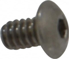 Value Collection - #4-40 UNC Hex Socket Drive, Button Screw - Grade 18-8 Stainless Steel, Uncoated, Fully Threaded, 3/16" Length Under Head - Exact Tooling