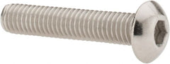 Value Collection - #10-32 UNF Hex Socket Drive, Button Screw - Grade 18-8 Stainless Steel, Uncoated, Fully Threaded, 1" Length Under Head - Exact Tooling