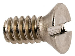 Value Collection - #4-40 UNC, 1/4" OAL Slotted Drive Machine Screw - Flat Head, Grade 18-8 Stainless Steel, Uncoated, Without Washer - Exact Tooling