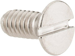 Value Collection - #8-32 UNC, 3/8" OAL Slotted Drive Machine Screw - Flat Head, Grade 18-8 Stainless Steel, Uncoated, Without Washer - Exact Tooling