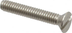 Value Collection - #8-32 UNC, 1" OAL Slotted Drive Machine Screw - Flat Head, Grade 18-8 Stainless Steel, Uncoated, Without Washer - Exact Tooling