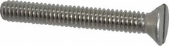 Value Collection - #8-32 UNC, 1-1/4" OAL Slotted Drive Machine Screw - Flat Head, Grade 18-8 Stainless Steel, Uncoated, Without Washer - Exact Tooling