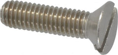 Value Collection - #10-32 UNF, 3/4" OAL Slotted Drive Machine Screw - Flat Head, Grade 18-8 Stainless Steel, Uncoated, Without Washer - Exact Tooling