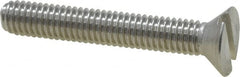 Value Collection - #10-32 UNF, 1-1/4" OAL Slotted Drive Machine Screw - Flat Head, Grade 18-8 Stainless Steel, Uncoated, Without Washer - Exact Tooling