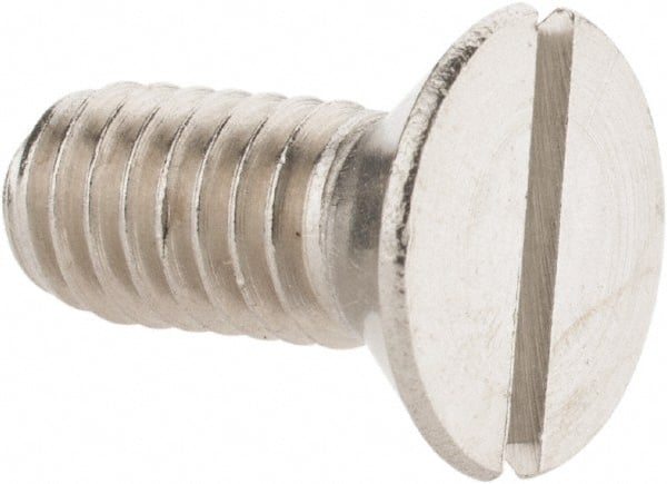Value Collection - 5/16-18 UNC, 3/4" OAL Slotted Drive Machine Screw - Flat Head, Grade 18-8 Stainless Steel, Uncoated, Without Washer - Exact Tooling