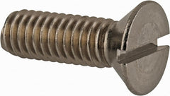 Value Collection - 5/16-18 UNC, 1" OAL Slotted Drive Machine Screw - Flat Head, Grade 18-8 Stainless Steel, Uncoated, Without Washer - Exact Tooling