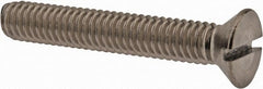 Value Collection - 5/16-18 UNC, 2" OAL Slotted Drive Machine Screw - Flat Head, Grade 18-8 Stainless Steel, Uncoated, Without Washer - Exact Tooling