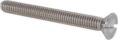 Value Collection - 5/16-18 UNC, 3" OAL Slotted Drive Machine Screw - Flat Head, Grade 18-8 Stainless Steel, Uncoated, Without Washer - Exact Tooling
