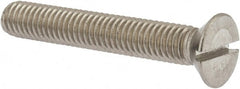 Value Collection - 3/8-16 UNC, 2-1/2" OAL Slotted Drive Machine Screw - Flat Head, Grade 18-8 Stainless Steel, Uncoated, Without Washer - Exact Tooling