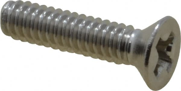 Value Collection - #2-56 UNC, 3/8" OAL Phillips Drive Machine Screw - Flat Head, Grade 18-8 Stainless Steel, Uncoated, Without Washer - Exact Tooling