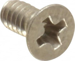 Value Collection - #4-40 UNC, 1/4" OAL Phillips Drive Machine Screw - Flat Head, Grade 18-8 Stainless Steel, Uncoated, Without Washer - Exact Tooling