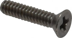 Value Collection - #4-40 UNC, 1/2" OAL Phillips Drive Machine Screw - Flat Head, Grade 18-8 Stainless Steel, Uncoated, Without Washer - Exact Tooling