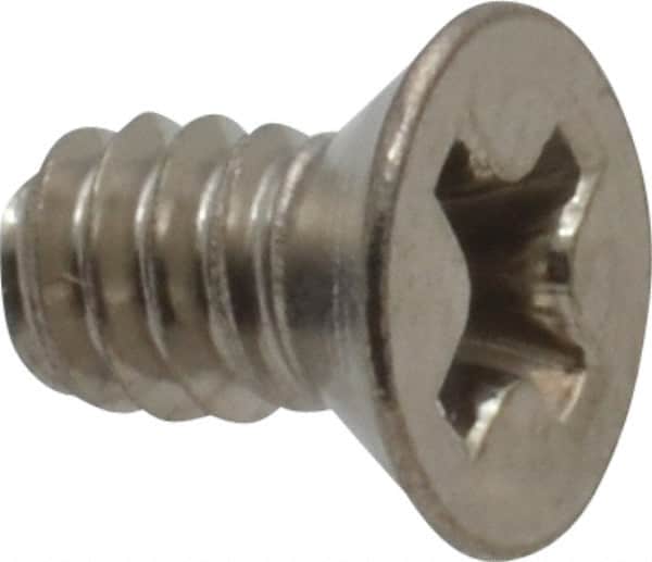 Value Collection - #6-32 UNC, 1/4" OAL Phillips Drive Machine Screw - Flat Head, Grade 18-8 Stainless Steel, Uncoated, Without Washer - Exact Tooling