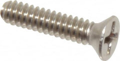 Value Collection - #6-32 UNC, 5/8" OAL Phillips Drive Machine Screw - Flat Head, Grade 18-8 Stainless Steel, Uncoated, Without Washer - Exact Tooling