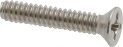 Value Collection - #6-32 UNC, 3/4" OAL Phillips Drive Machine Screw - Flat Head, Grade 18-8 Stainless Steel, Uncoated, Without Washer - Exact Tooling