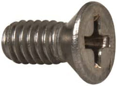 Value Collection - #8-32 UNC, 3/8" OAL Phillips Drive Machine Screw - Flat Head, Grade 18-8 Stainless Steel, Uncoated, Without Washer - Exact Tooling