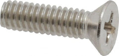 Value Collection - #8-32 UNC, 5/8" OAL Phillips Drive Machine Screw - Flat Head, Grade 18-8 Stainless Steel, Uncoated, Without Washer - Exact Tooling