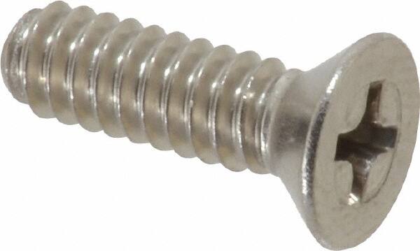 Value Collection - #10-24 UNC, 5/8" OAL Phillips Drive Machine Screw - Flat Head, Grade 18-8 Stainless Steel, Uncoated, Without Washer - Exact Tooling